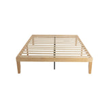 Warm Wooden Natural Bed Base Frame - King Single