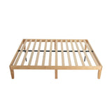 Warm Wooden Natural Bed Base Frame - Queen