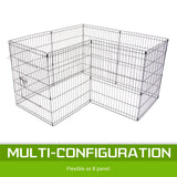 Paw Mate Pet Playpen 8 Panel 24in Foldable Dog Exercise Enclosure Fence Cage