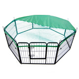 Paw Mate Green Net Cover for Pet Playpen 32in Dog Exercise Enclosure Fence Cage