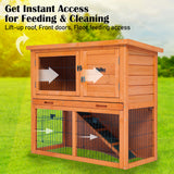 Paw Mate 92 x 45 x 82cm Rabbit Hutch Chicken Coop 2 Storey Cage Run