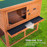 Paw Mate 92 x 45 x 82cm Rabbit Hutch Chicken Coop 2 Storey Cage Run