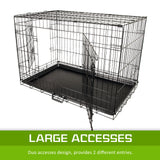 Paw Mate Wire Dog Cage Foldable Crate Kennel 48in with Tray