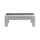 Coffee Table High Gloss Finish Lift Up Top MDF Black & White Colour Interior Storage