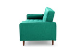 Sofa Bed 3 Seater Button Tufted Lounge Set for Living Room Couch in Velvet Green Colour