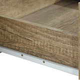 TV Cabinet 3 Storage Drawers with Shelf Natural Wood like MDF Entertainment Unit in Oak Colour