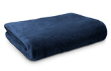 Lucia Luxury Plush Velvet Blanket Single Navy Blue