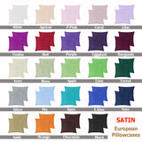 PepperMIll Satin European Pillowcases ( Pair ) CHOCOLATE