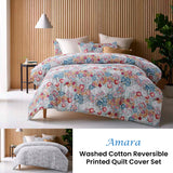 Accessorize Amara Washed Cotton Printed Reversible Quilt Cover Set King | King of Knives