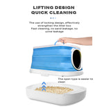 Large foldable cat litter box with easy cleaning drawer design | Available at King of Knives e-store