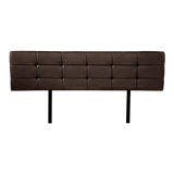 PU Leather King Bed Deluxe Headboard Bedhead - Brown