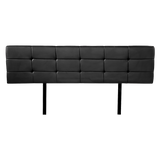 PU Leather King Bed Deluxe Headboard Bedhead - Black