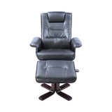 PU Leather Massage Chair Recliner Ottoman Lounge Remote