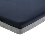 Large navy blue and grey orthopaedic memory foam dog bed | King of Knives