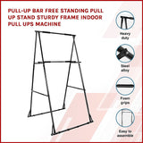 Pull-up Bar Free Standing Pull up Stand Sturdy Frame Indoor Pull Ups Machine